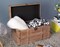 Wooden Rectangular Lined Rustic Storage Trunk with Latch
